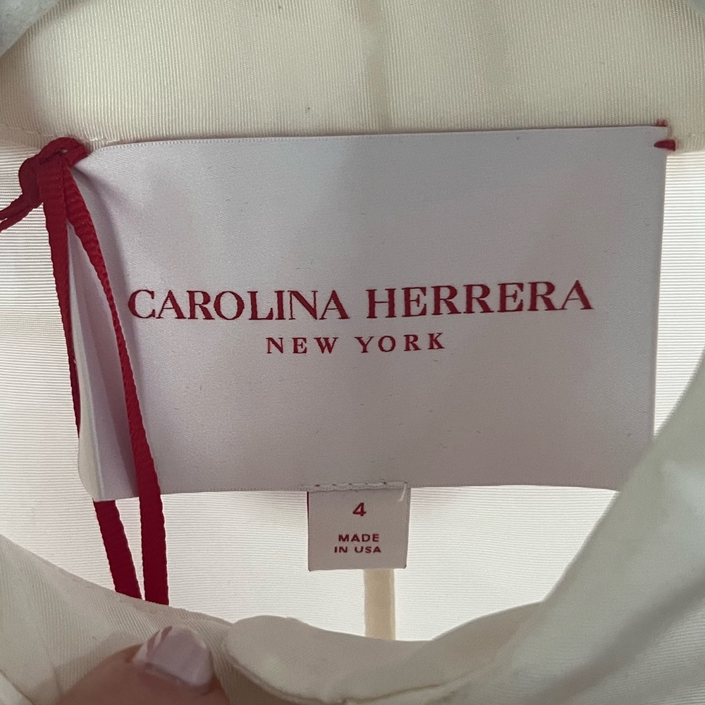 Carolina Herrera Panelled Bow-Detail Shirt Gown ** NWT** - Picture 6 of 11
